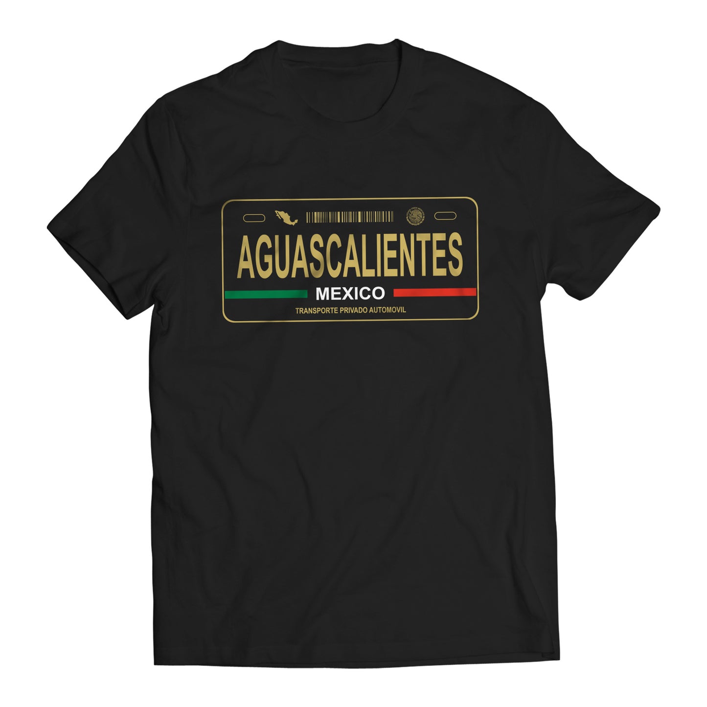 Aguascalientes Mexico License Plate T-Shirt - Playera con Placa de Carro Men's Graphic T-Shirt