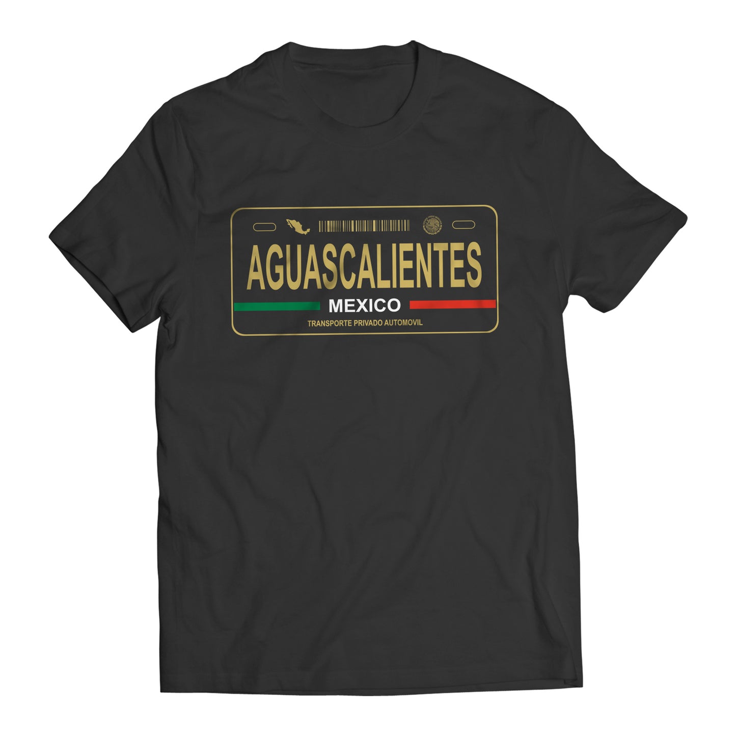 Aguascalientes Mexico License Plate T-Shirt - Playera con Placa de Carro Men's Graphic T-Shirt