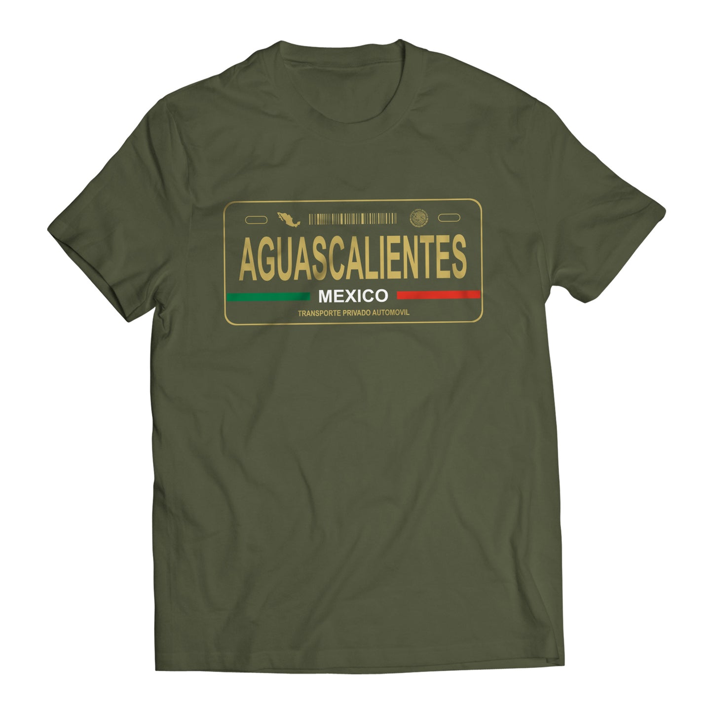 Aguascalientes Mexico License Plate T-Shirt - Playera con Placa de Carro Men's Graphic T-Shirt