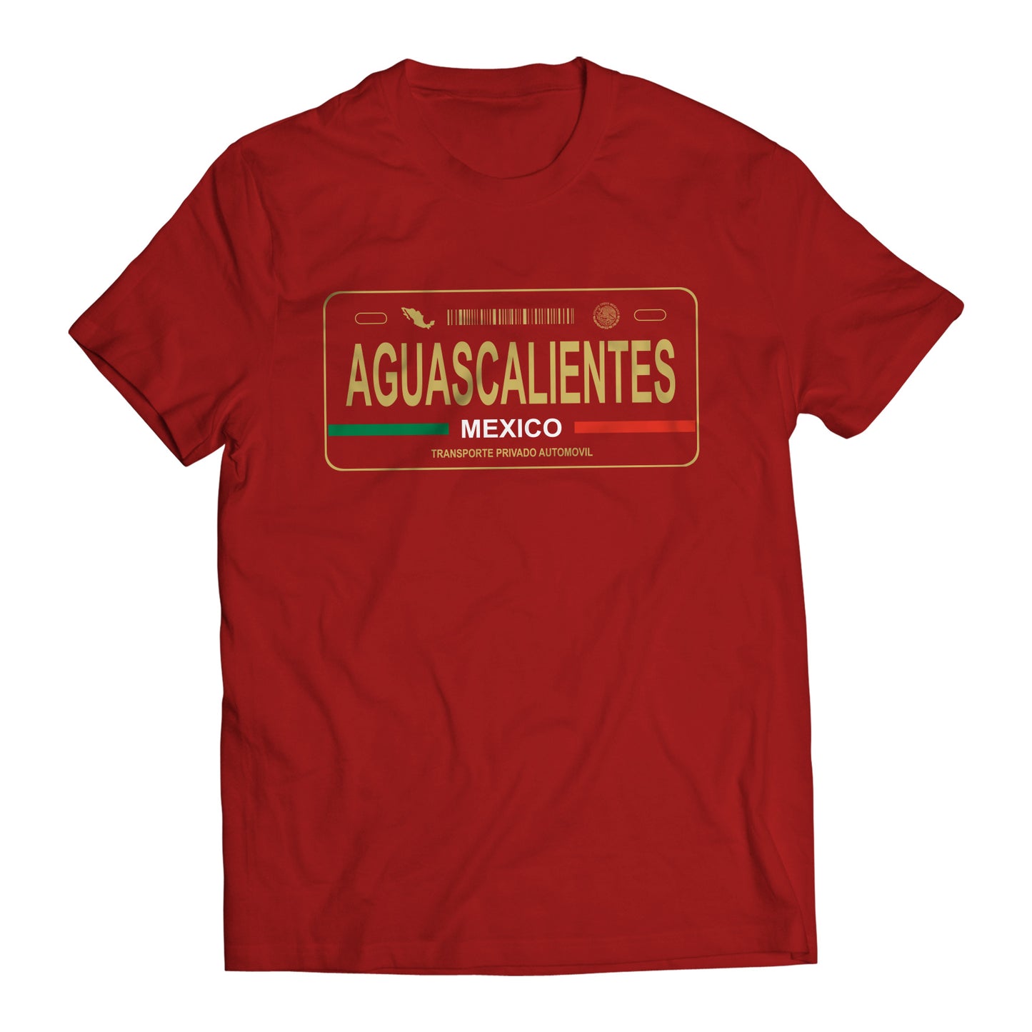 Aguascalientes Mexico License Plate T-Shirt - Playera con Placa de Carro Men's Graphic T-Shirt