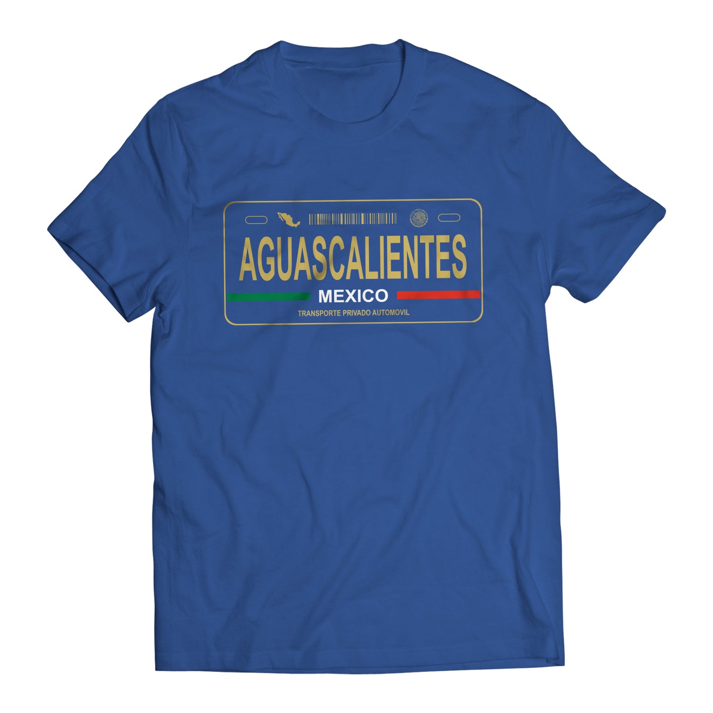 Aguascalientes Mexico License Plate T-Shirt - Playera con Placa de Carro Men's Graphic T-Shirt