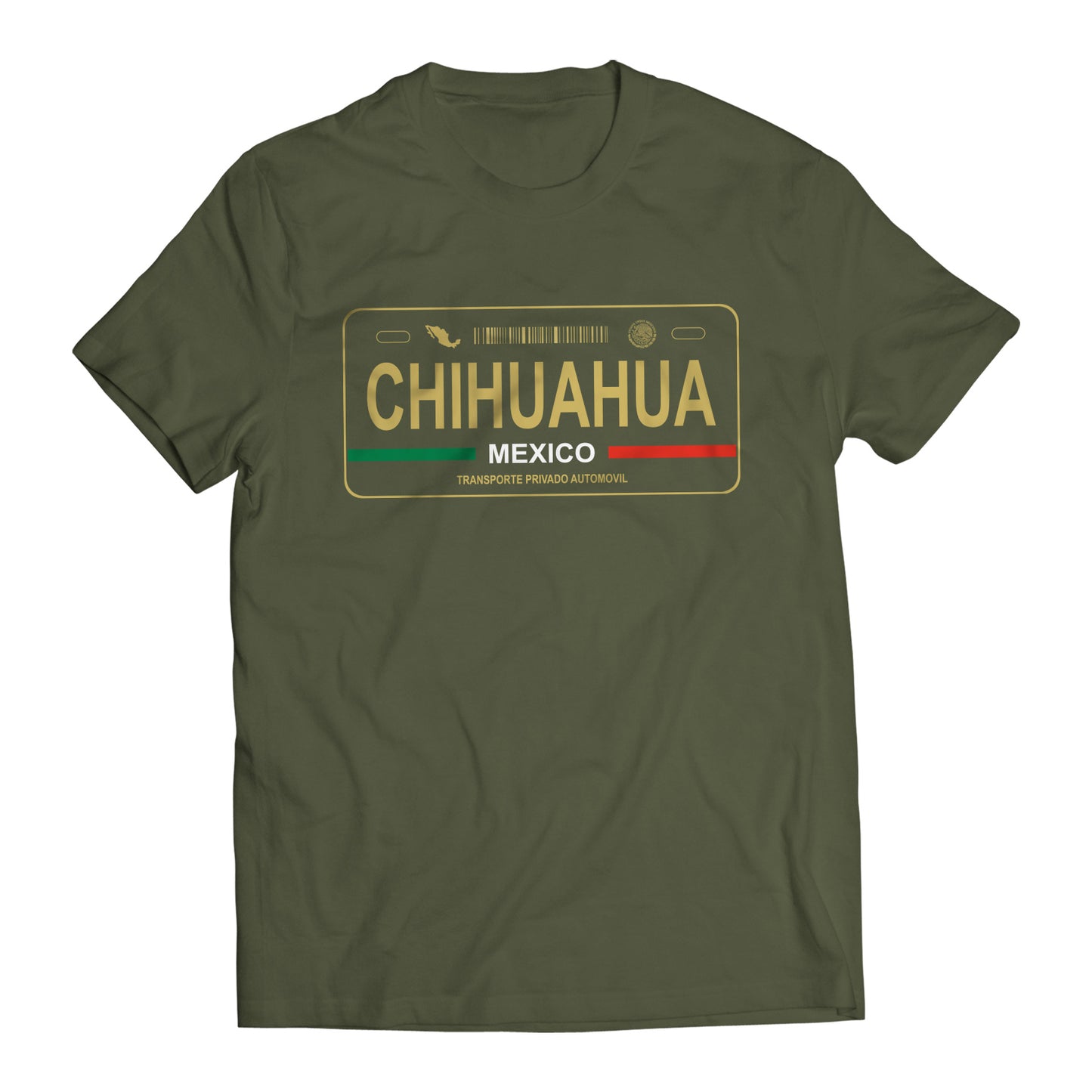 Chihuahua Mexico License Plate T-Shirt - Playera con Placa de Carro Men's Graphic T-Shirt