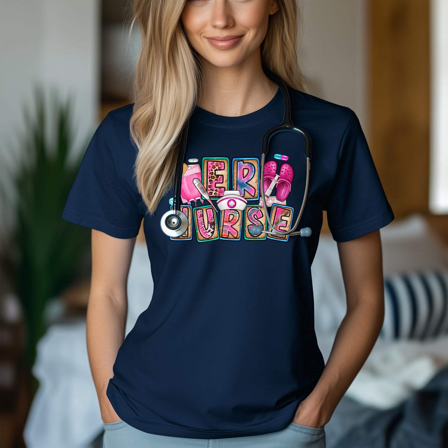 ER Nurse Essential Cute Colorful Graphic Unisex T-Shirt | Trendy Apparel for Medical Professionals