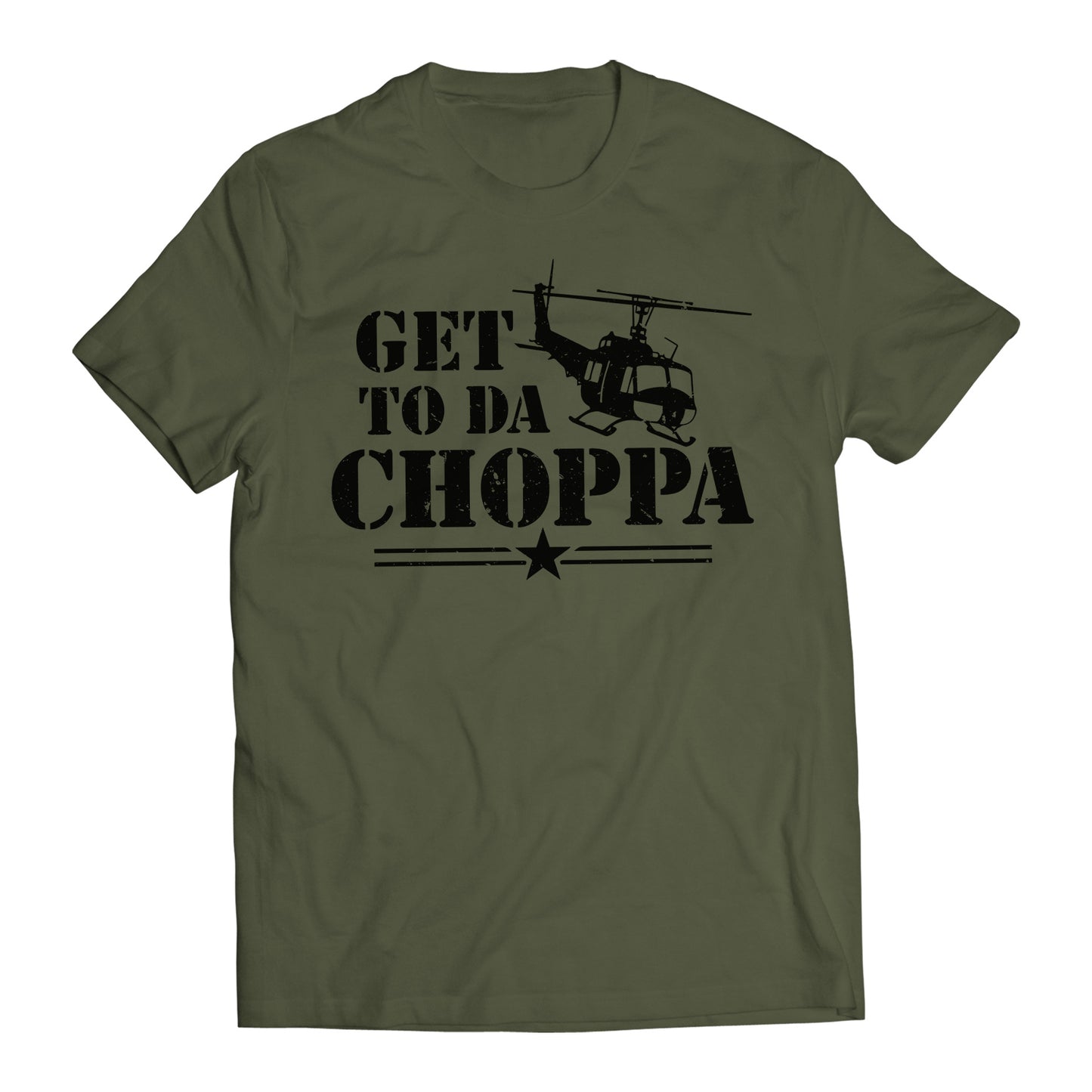 Get to Da Choppa Army Arnold Movie Quote Men's Graphic T-Shirt