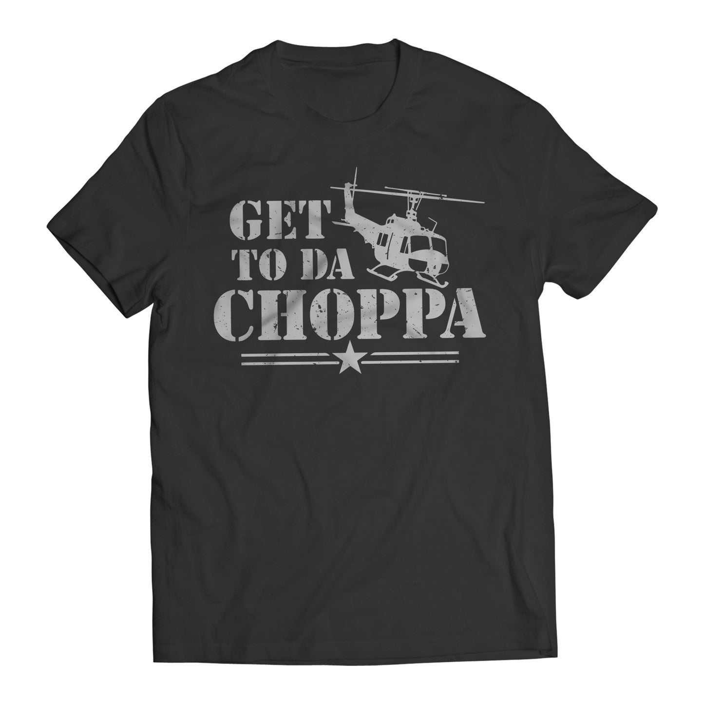 Get to Da Choppa Army Arnold Movie Quote Men's Graphic T-Shirt