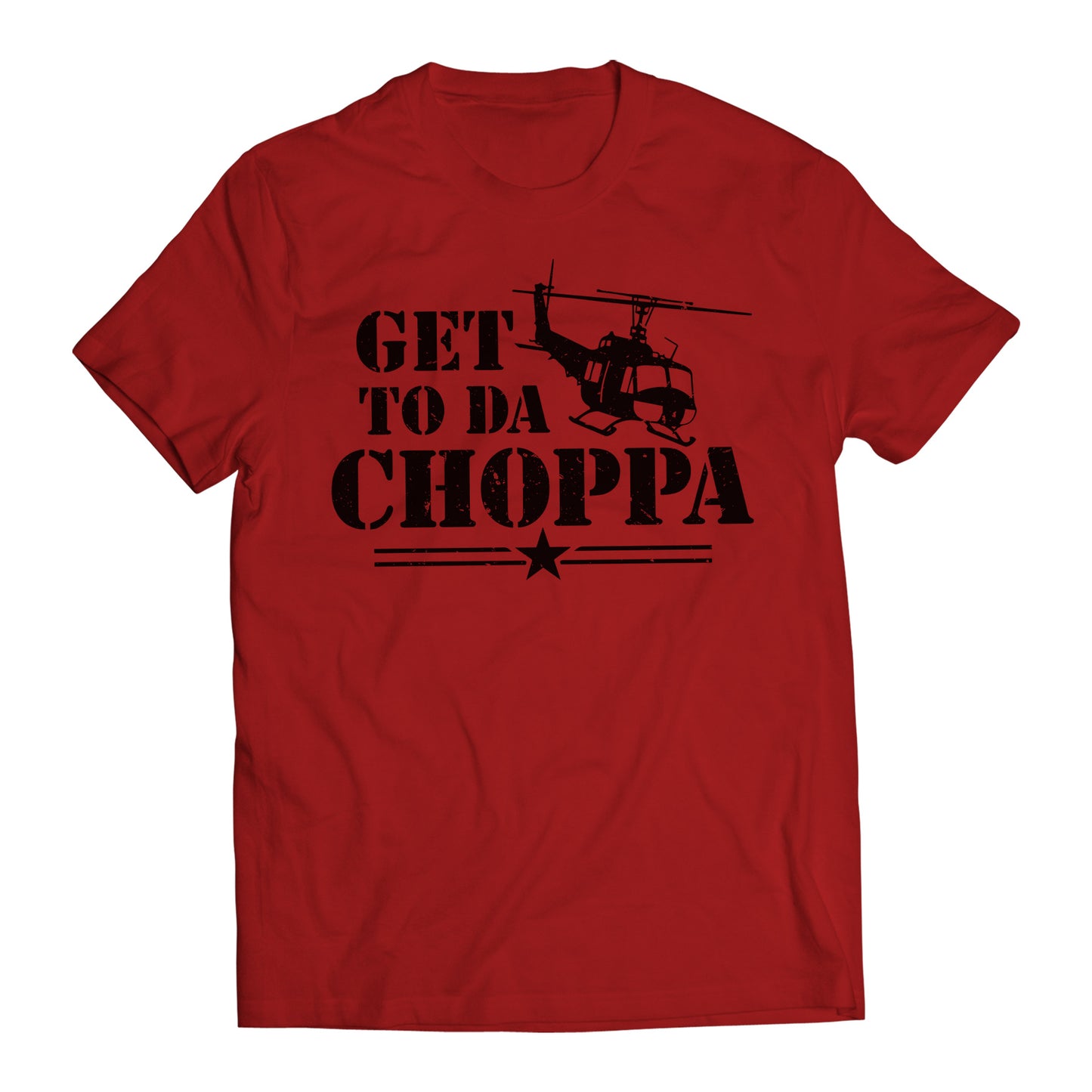 Get to Da Choppa Army Arnold Movie Quote Men's Graphic T-Shirt