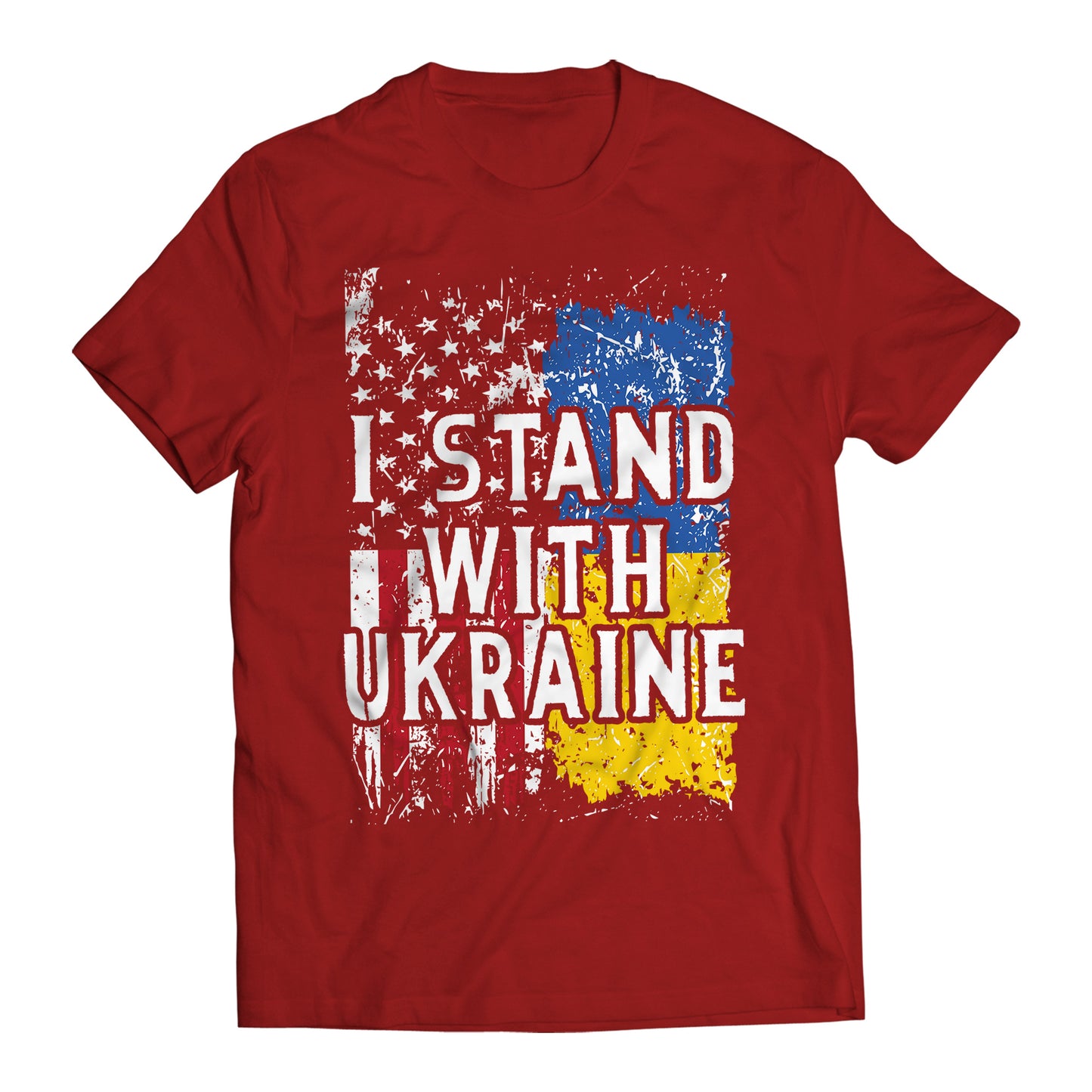I Stand With Ukraine US Flag V. Zelenskyy Ukrainians Support T-Shirt