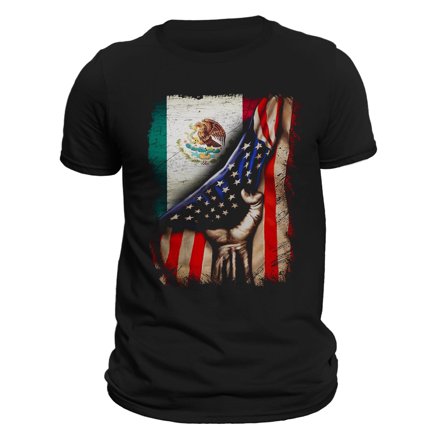 American Mexican Roots Flag Mexican Latino Chicano Pride T-Shirt