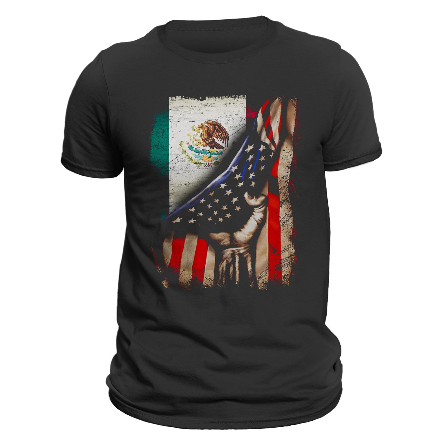 American Mexican Roots Flag Mexican Latino Chicano Pride T-Shirt