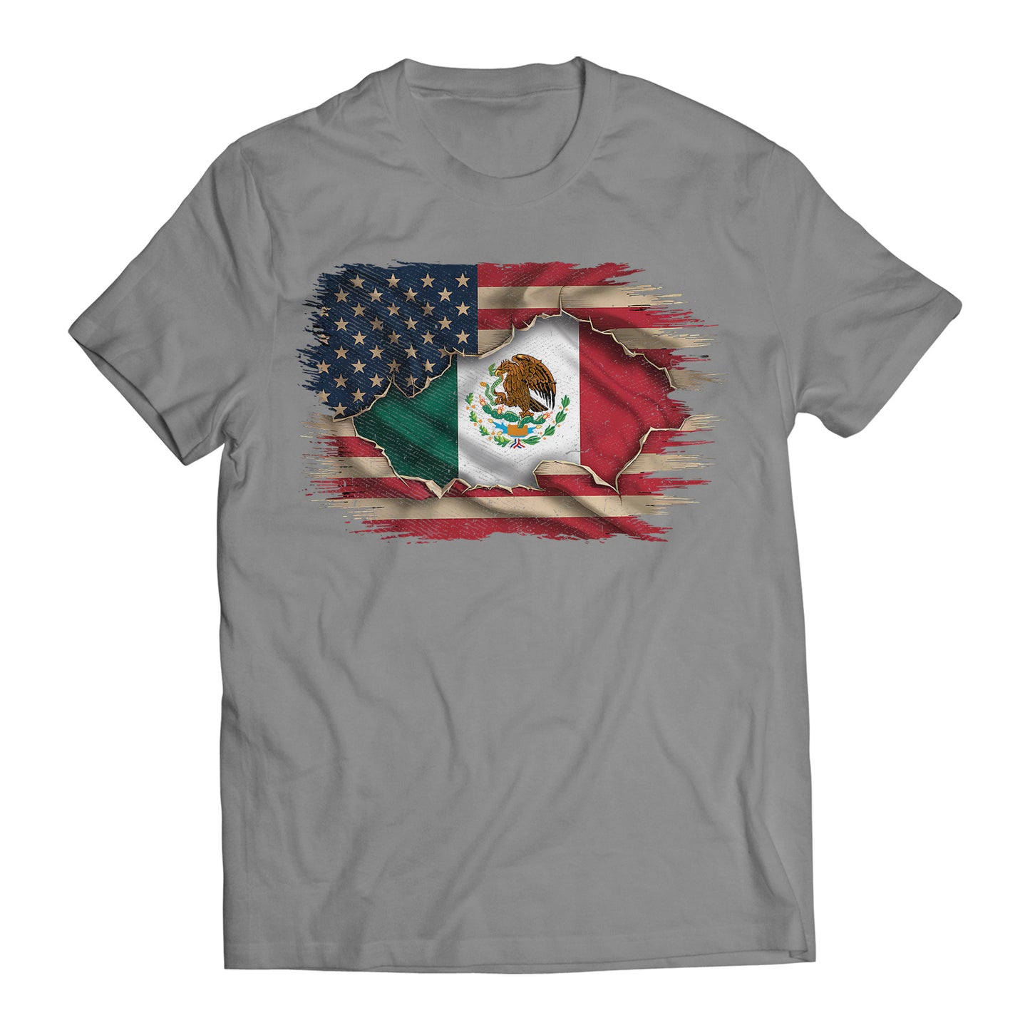 Mexican American Flag Mexican Roots Chicano Pride T-Shirt
