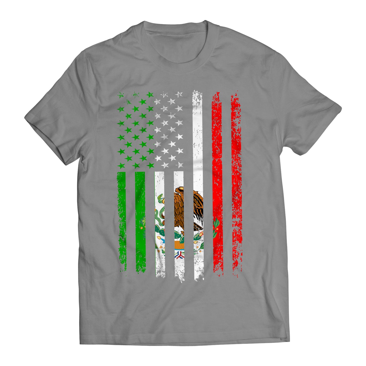 Mexican American Patriotic Vertical Flag Men's Graphic T-Shirt