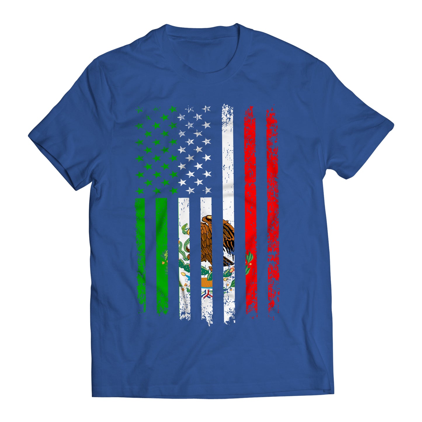 Mexican American Patriotic Vertical Flag Men's Graphic T-Shirt