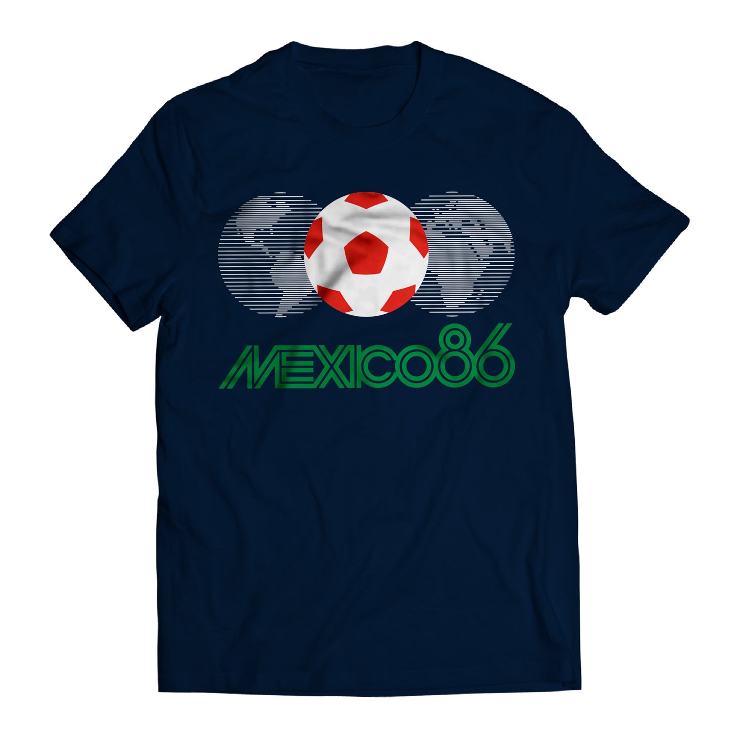Mexico 86 Soccer Shirt Vintage Retro Futbol Tee Mexican Football Fan Graphic Unisex World Cup Style T-Shirt
