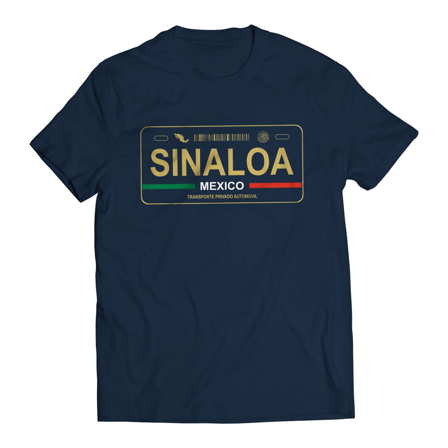Sinaloa Mexico License Plate T-Shirt - Playera Mexicana con Placa de Carro