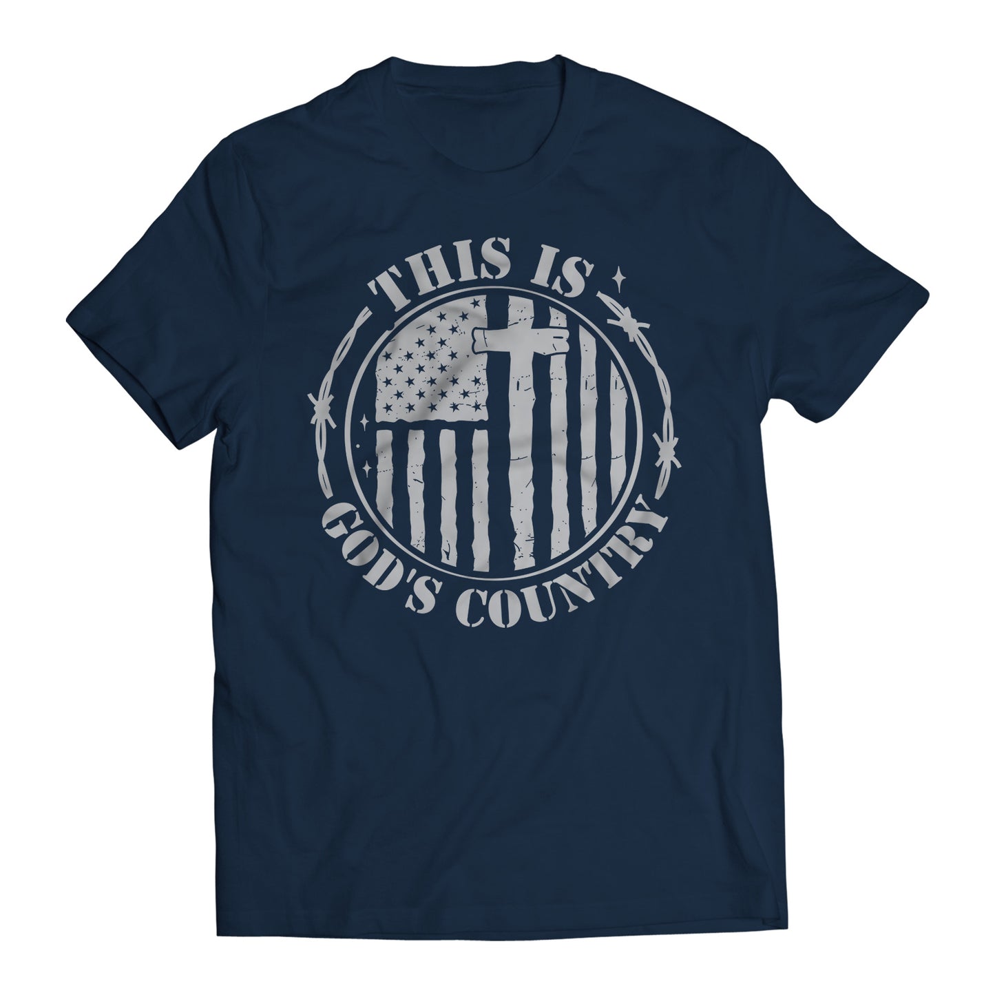 This is God's Country Patriotic Religious Christian Men's Graphic T-Shirt