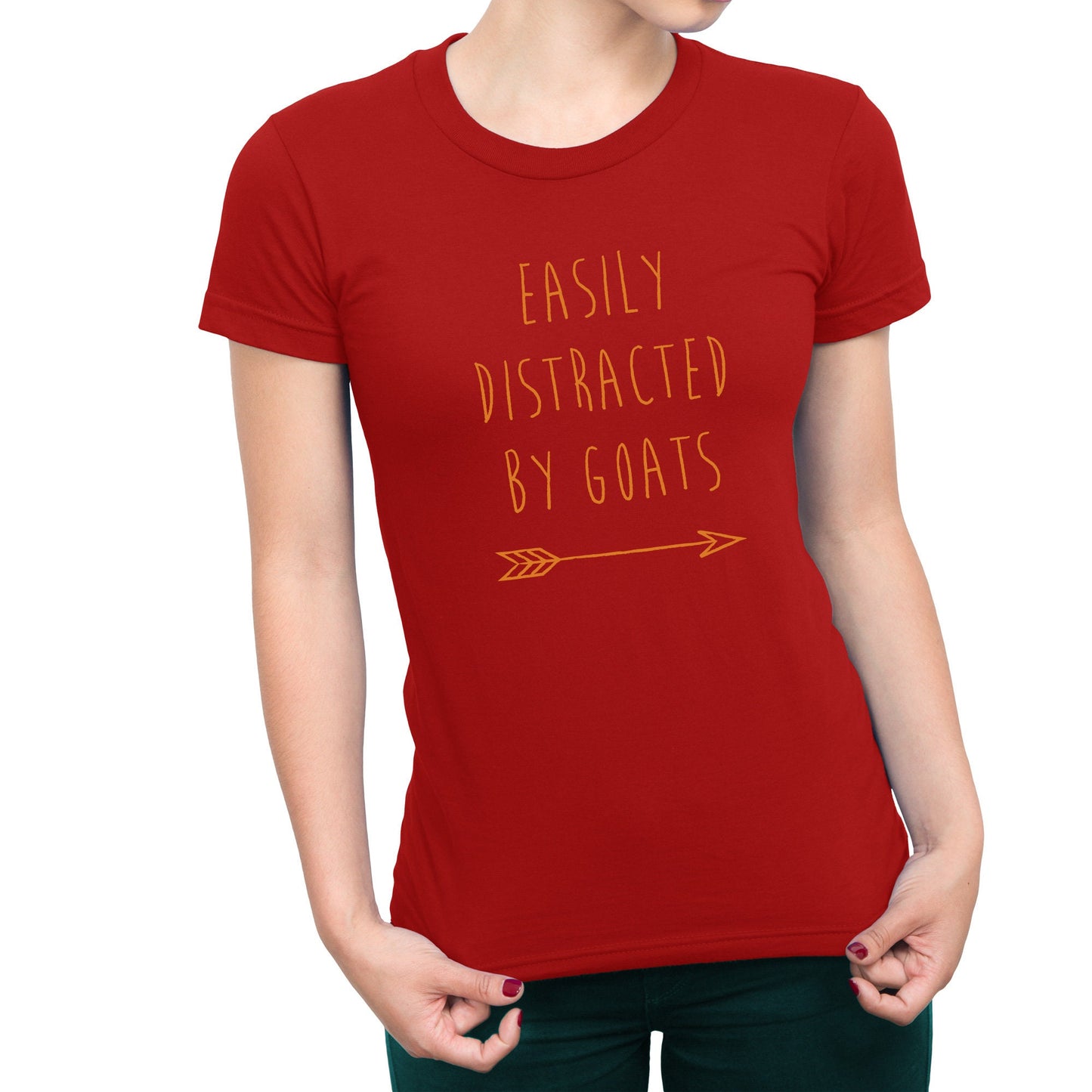 Easily Distracted By Goats Farm Women's T-Shirt