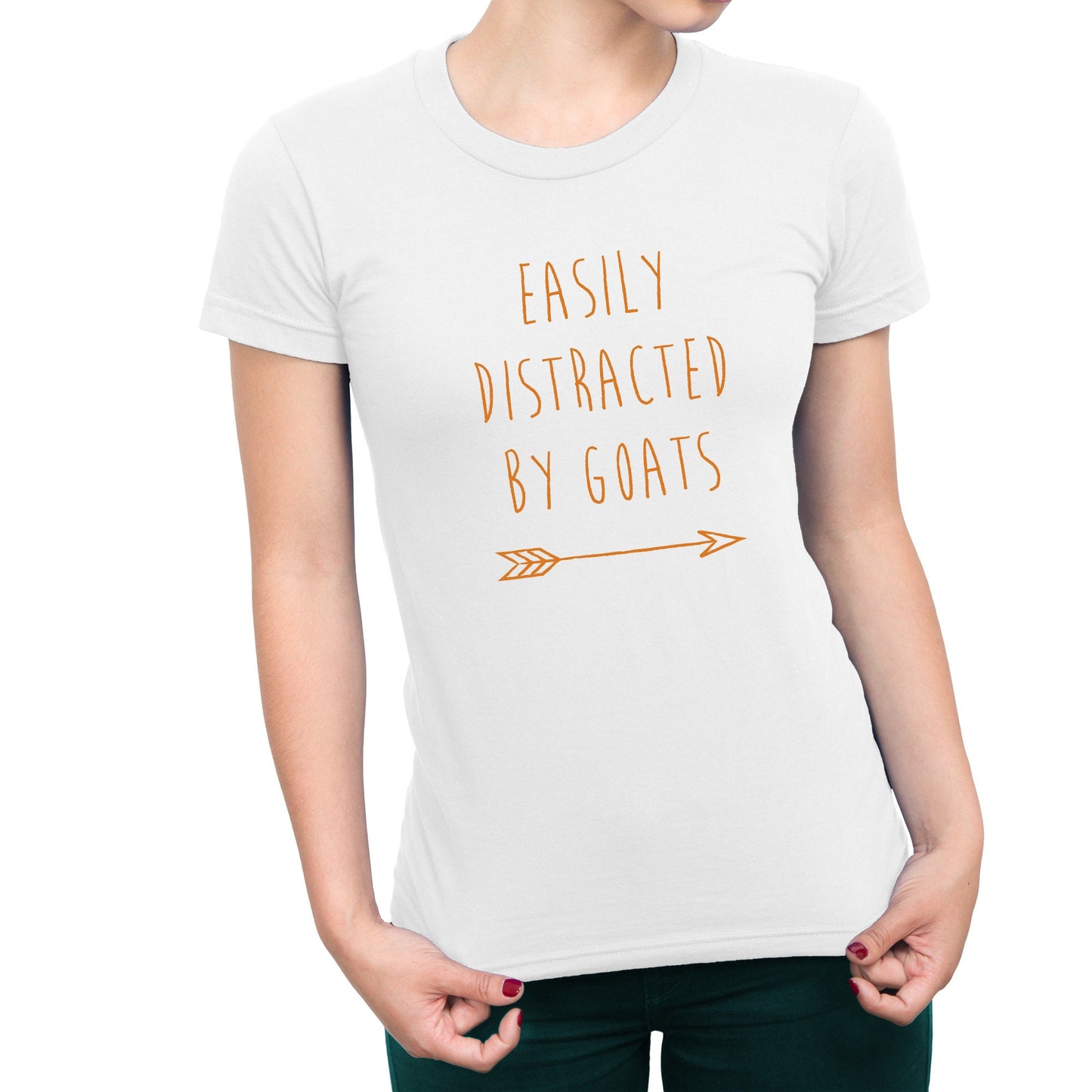 Easily Distracted By Goats Farm Women's T-Shirt