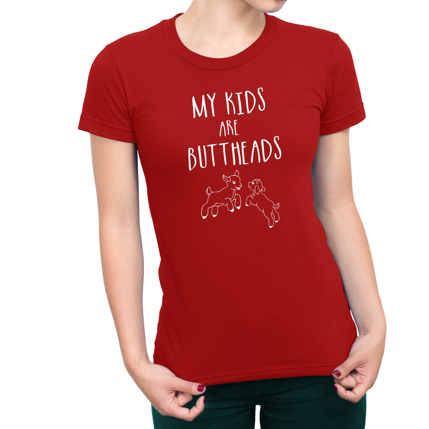 My Kids Are Buttheads Goats Farm Women's T-Shirt