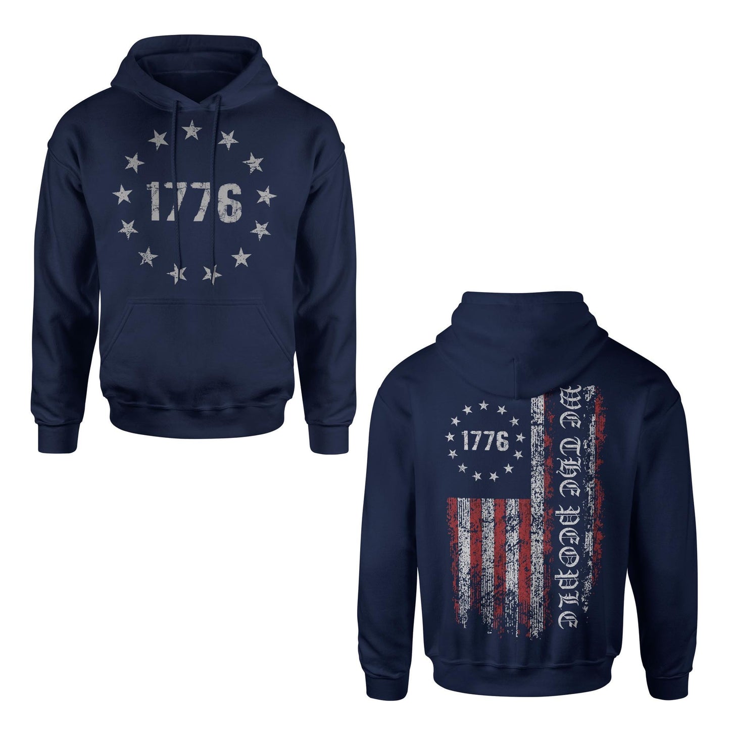 We The People 1776 American Flag Patriotic Hoodie Sweatshirt