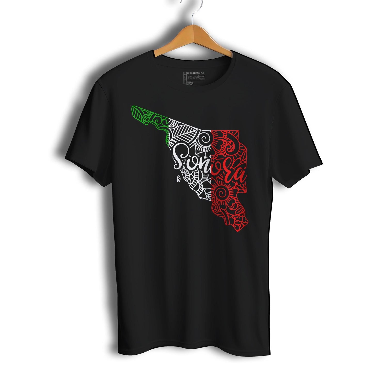 Sonora Mexico Patriotic Mexican Short Sleeve T-Shirt- Playera Patriota De Mexico