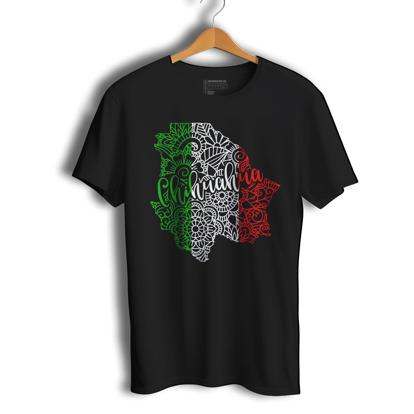 Chihuahua Mexico Patriotic Mexican Short Sleeve T-Shirt- Playera Patriota De Mexico