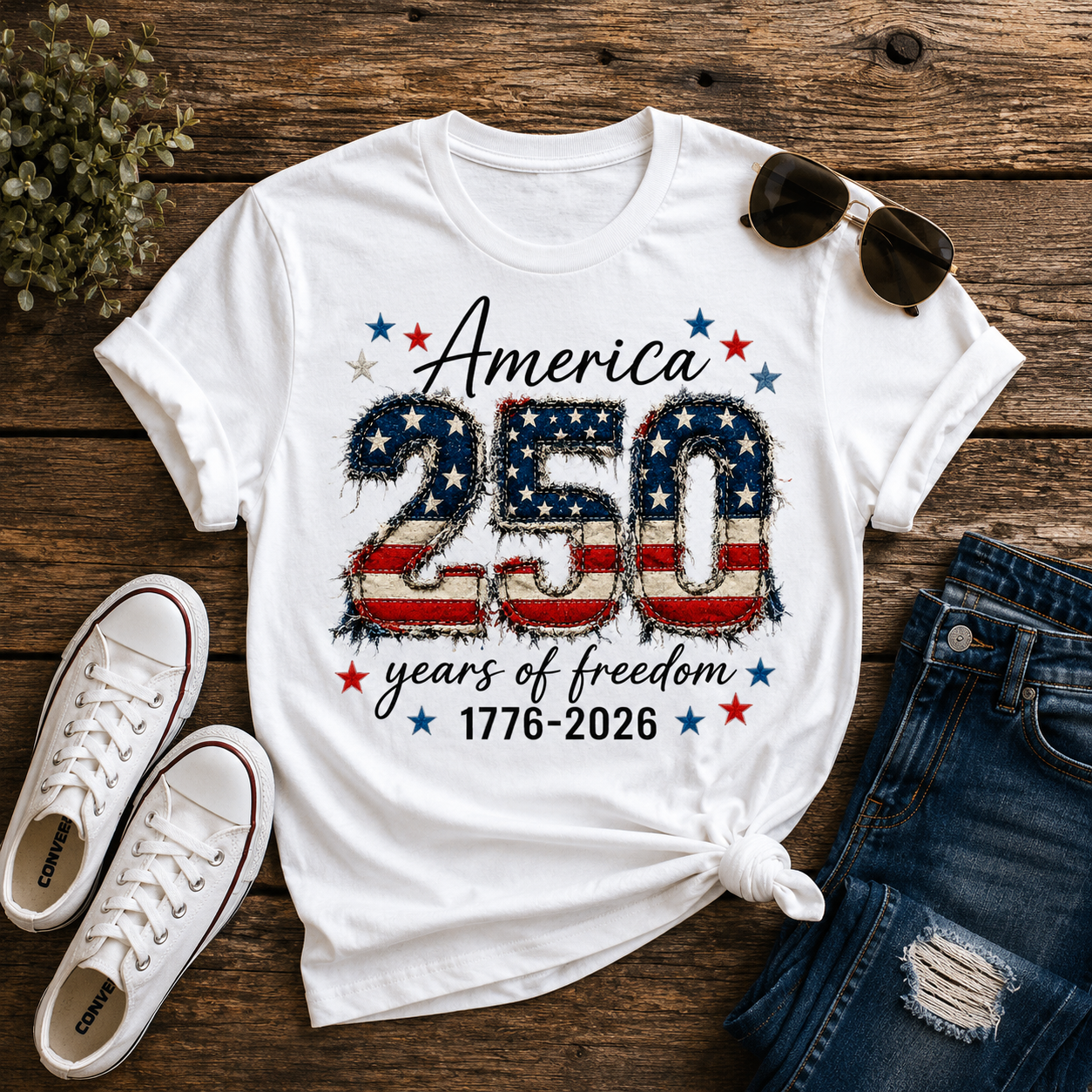 America 250 Years of Freedom Shirt, Patriotic 1776-2026 Tee, USA 250th Anniversary Shirt, Fourth of July Graphic Tee, Patriotic Shirt