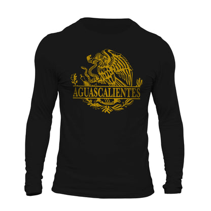 Aguascalientes Mexico Eagle Emblem Mexican Flag Long Sleeve T-Shirt