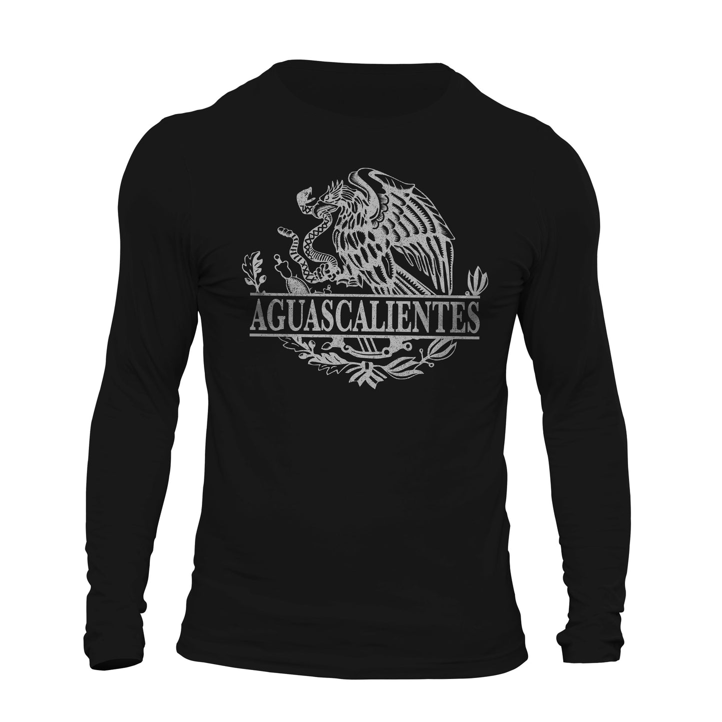 Aguascalientes Mexico Eagle Emblem Mexican Flag Long Sleeve T-Shirt