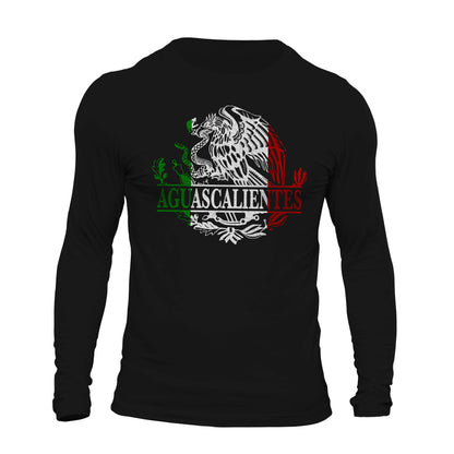 Aguascalientes Mexico Eagle Emblem Mexican Flag Long Sleeve T-Shirt