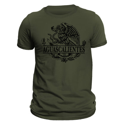 Aguascalientes Mexico Eagle Emblem Mexican Flag T-Shirt