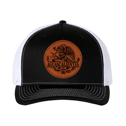 Aguascalientes Mexico Eagle Leather Patch Style Hat Trucker Hat Baseball Cap Mexican Hat