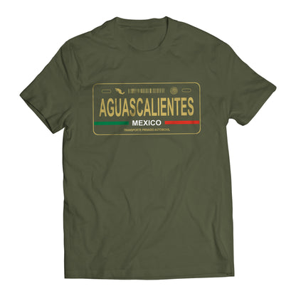 Aguascalientes Mexico License Plate T-Shirt - Playera con Placa de Carro Men's Graphic T-Shirt