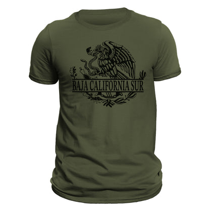 Baja California Sur Mexico Eagle Emblem Mexican Flag T-Shirt
