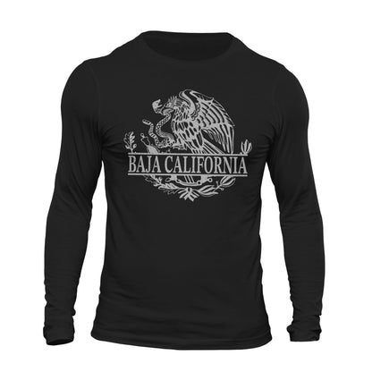 Baja California Mexican Flag Eagle Long Sleeve T-Shirt