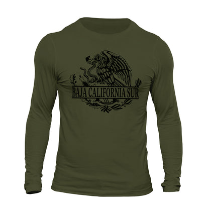 Baja California Sur Mexican Flag Eagle Long Sleeve T-Shirt