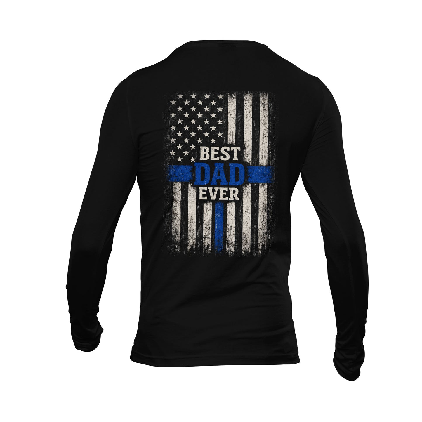 Thin Blue Line Best Dad Ever Long Sleeve T-Shirt