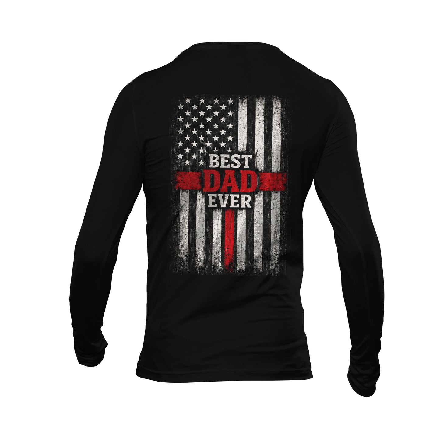 Thin Red Line Best Dad Ever Long Sleeve T-Shirt