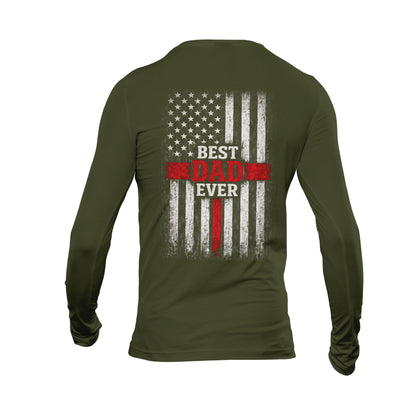 Thin Red Line Best Dad Ever Long Sleeve T-Shirt