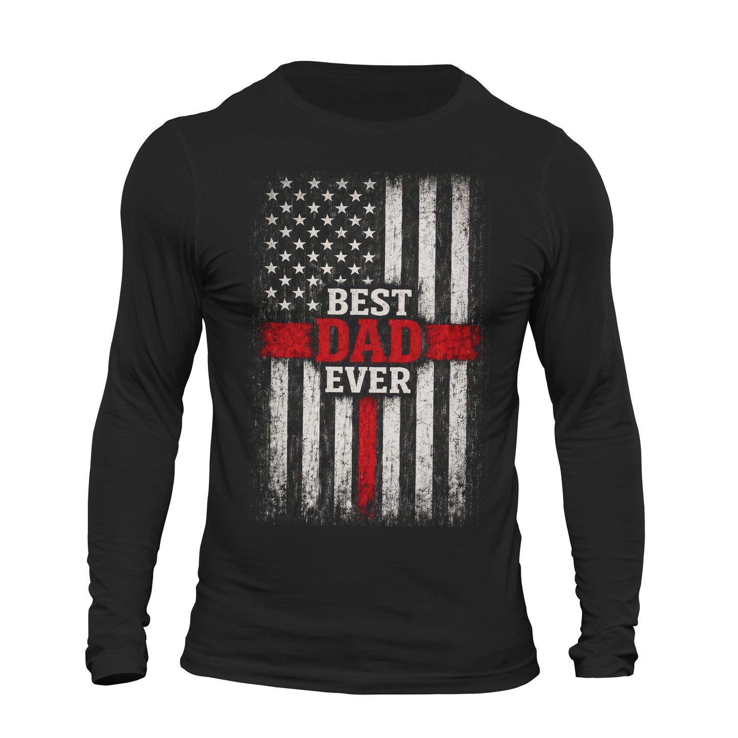 Thin Red Line Best Dad Ever Long Sleeve T-Shirt