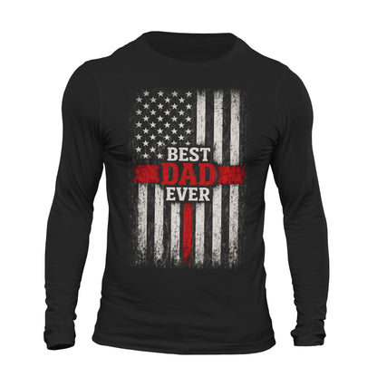 Thin Red Line Best Dad Ever Long Sleeve T-Shirt