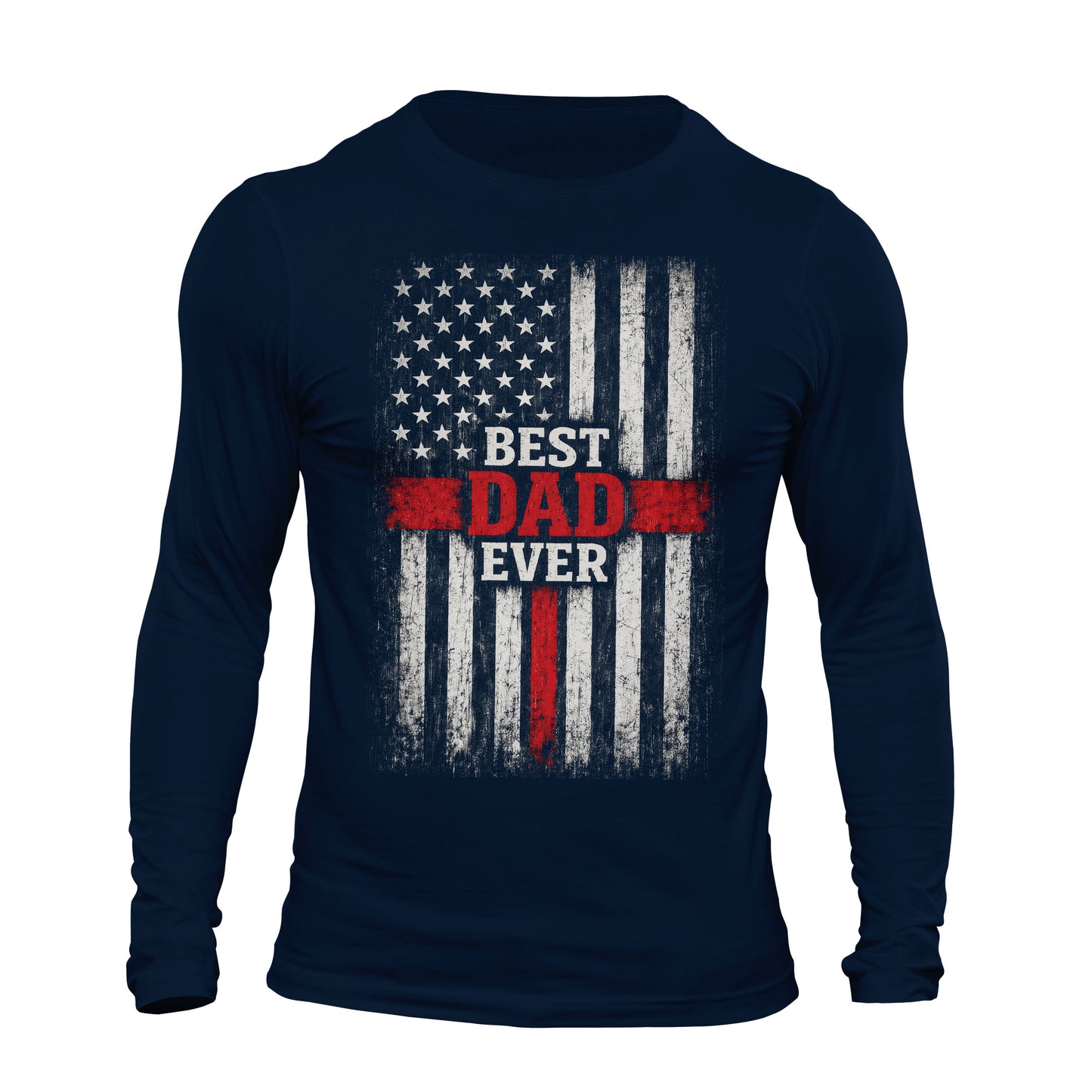 Thin Red Line Best Dad Ever Long Sleeve T-Shirt