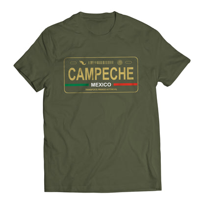 Campeche Mexico License Plate T-Shirt - Playera Mexicana con Placa de Carro