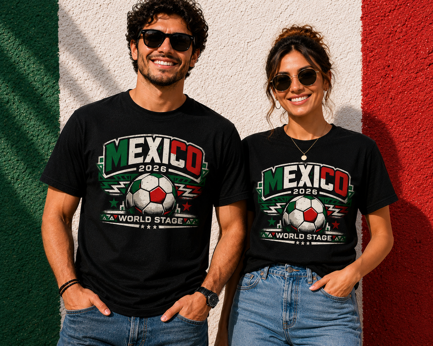 Mexico 2026 World Stage Soccer Shirt Retro Futbol Tee Mexican Football Fan Gift