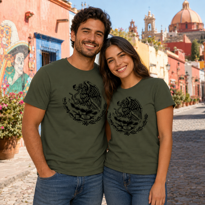 Mexico Flag Eagle T-Shirt, Plain or Custom Text – Playera de México Personalizable