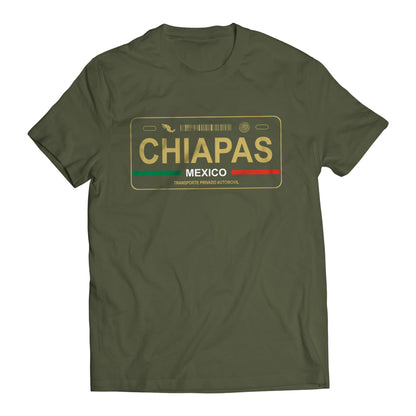 Chiapas Mexico License Plate T-Shirt - Playera Mexicana con Placa de Carro