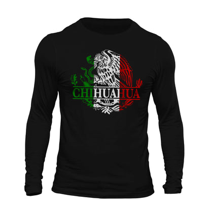 Chihuahua Mexican Flag Eagle Long Sleeve T-Shirt