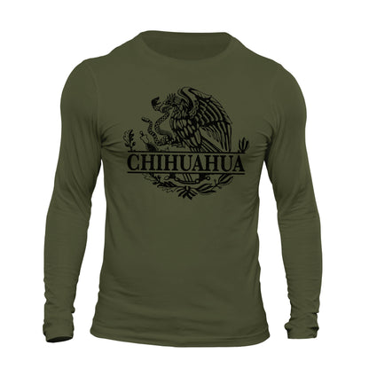 Chihuahua Mexican Flag Eagle Long Sleeve T-Shirt