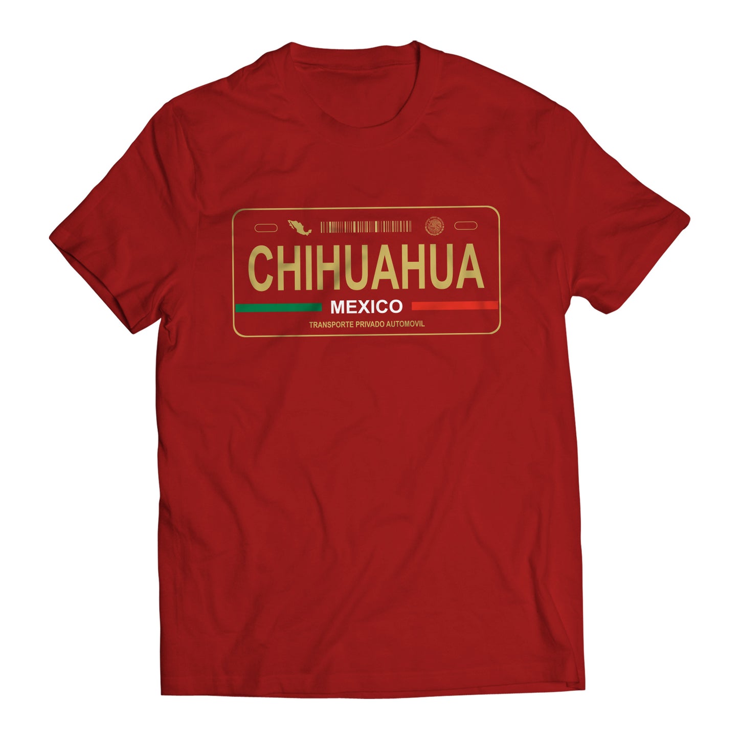 Chihuahua Mexico License Plate T-Shirt - Playera con Placa de Carro Men's Graphic T-Shirt