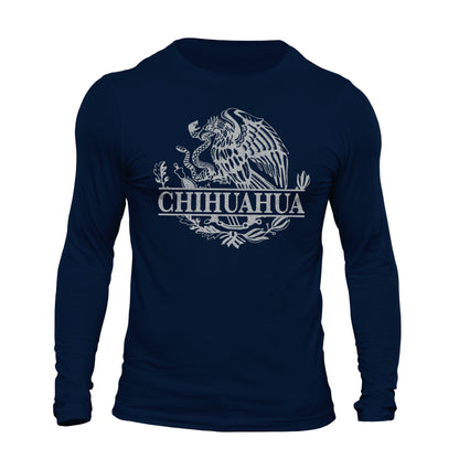 Chihuahua Mexican Flag Eagle Long Sleeve T-Shirt
