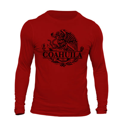 Coahuila Mexican Flag Eagle Long Sleeve T-Shirt